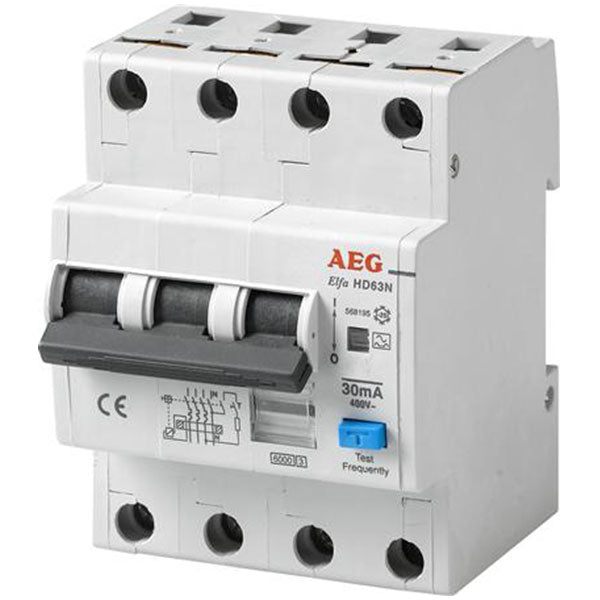 Kombiafbryder 16A 3P+N C 30mA 4m 6kA (HPFI type A)