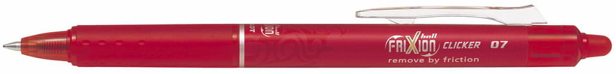 Kuglepen Pilot Frixion Clicker rød medium 0,7