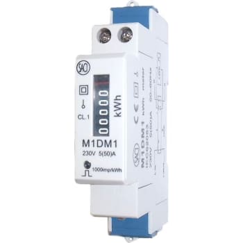KWH måler 1-faset mekanisk 5(50)A, 1 modul, S0-snitflade, M1DM1