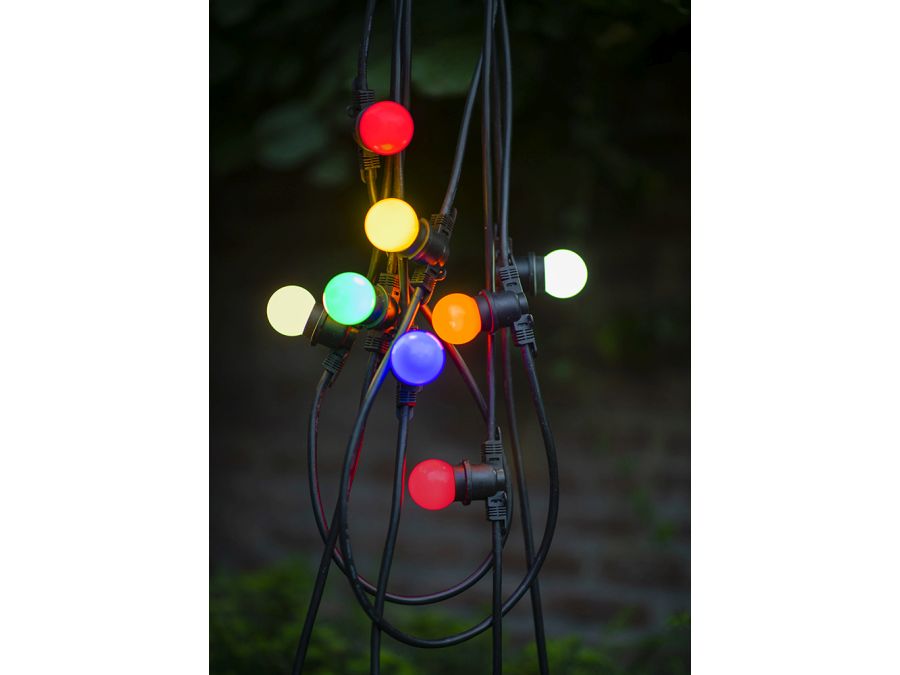 G45 LED pære - 240VAC 1W, B22d sokkel, Gul (1 stk.)