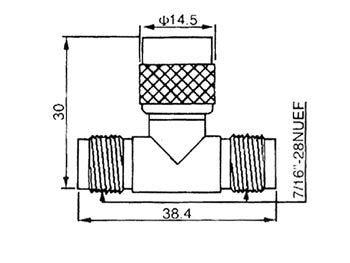 TNC adapter - TNC han til 2 x TNC hun