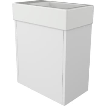 Sanibell Proline møbel 40x23x40cm hvid mat med 1 pushopen låge