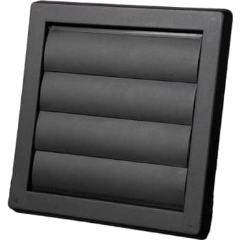 Lamelventil 180x180 mm, sort, type 70