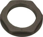 Møtrik til PG9 gennemføring, sort polyamide