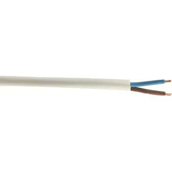 Ledning H05VV-F PKA 2x1 hvid S100