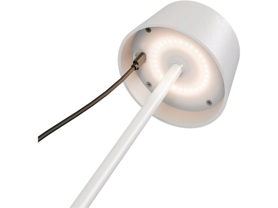 Trådløs LED solar bordlampe, hvid (IP44)