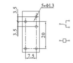 Vertikalt relæ - 24VDC / 10A, 1 x skifte, SPDT (JQX-14FC)