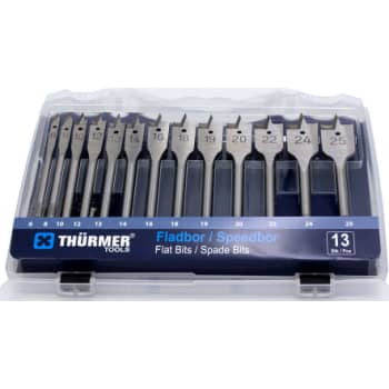 Thürmer fladbor, sæt med 13 stk. 6-25 mm