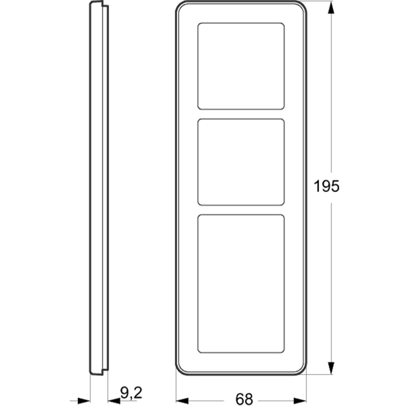 LK Fuga ramme CHOICE 68 3½m - transparent