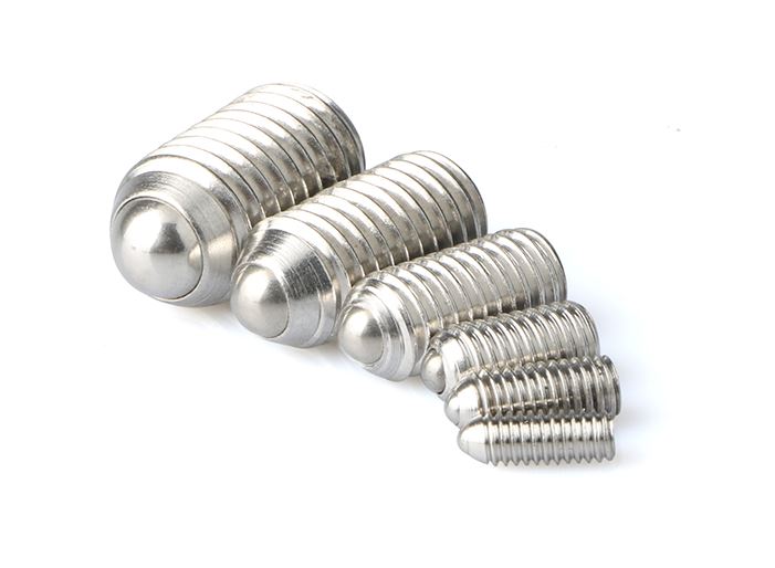 Pinolskrue m. fjederkugle - M4x12mm, HEX-2mm (5 stk.)