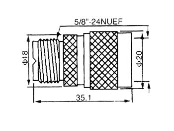 N adapter - N han til UHF(SO-239) hun