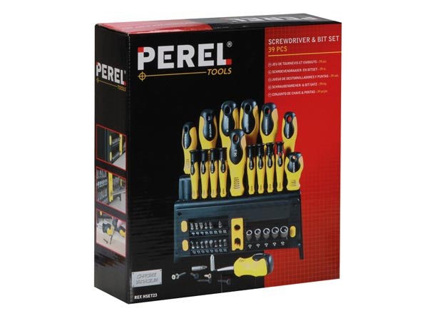 Skruetrækker og bitsæt - 39 dele