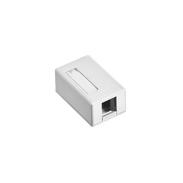 Office box 1 port, for 1 x Keystone konnektorer, hvid