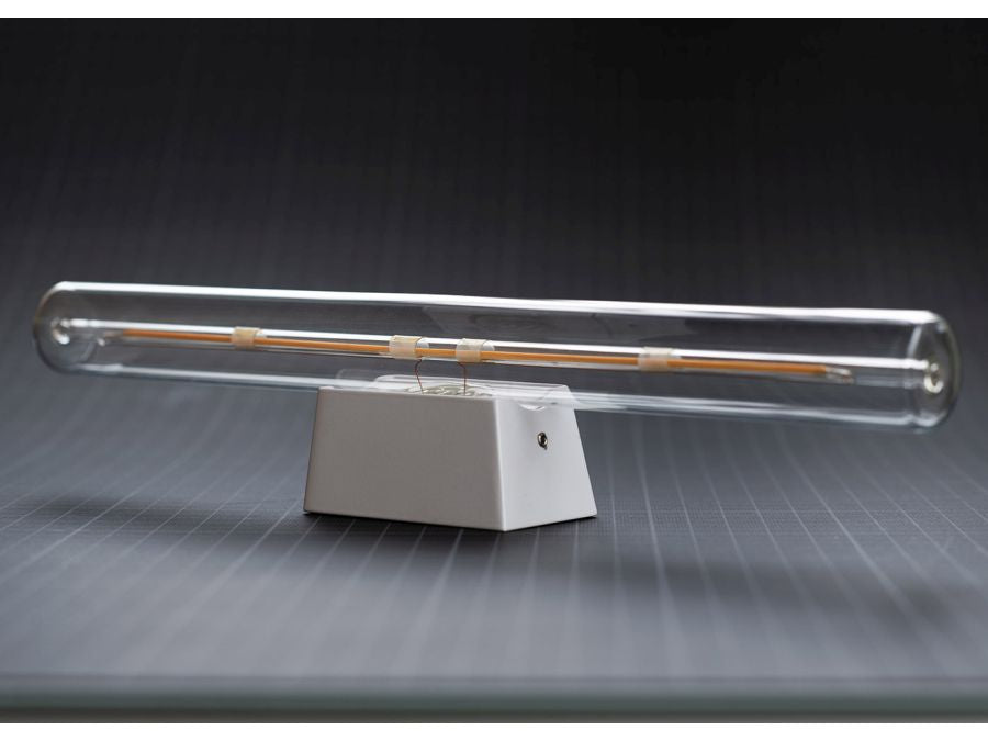 Lampeholder/fatning - S14d, metalisk Hvid