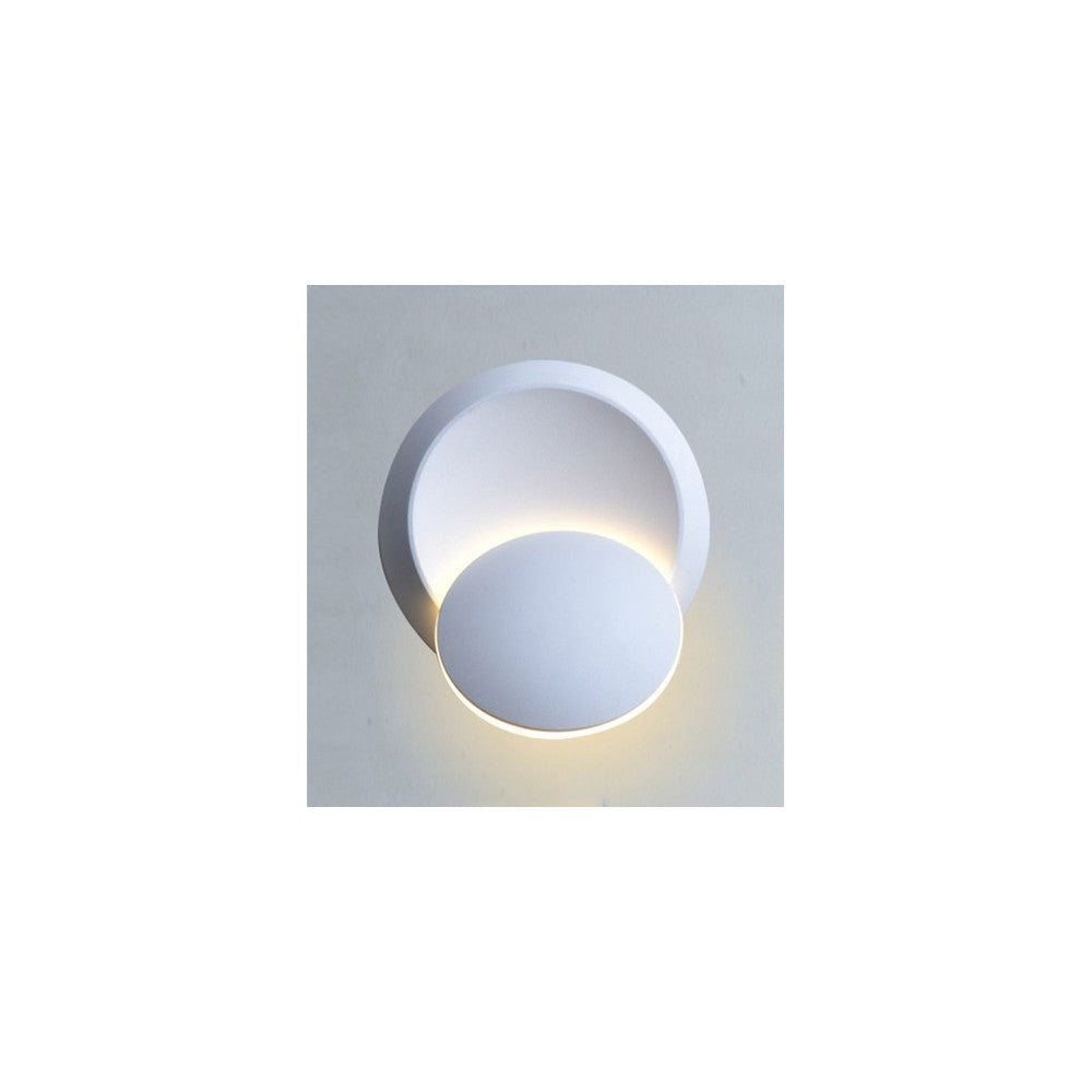 V-Tac 5W LED hvid væglampe - Rund, roterbar, IP20 indendørs, 230V, inkl. lyskilde