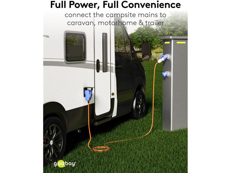 CEE adapterkabel - 3P han til 3P hun + 1 x Jord (1,5m)