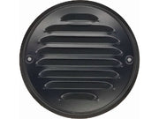 Rund væg-ventilationsrist, rustfrit stål - Ø100mm, Sort