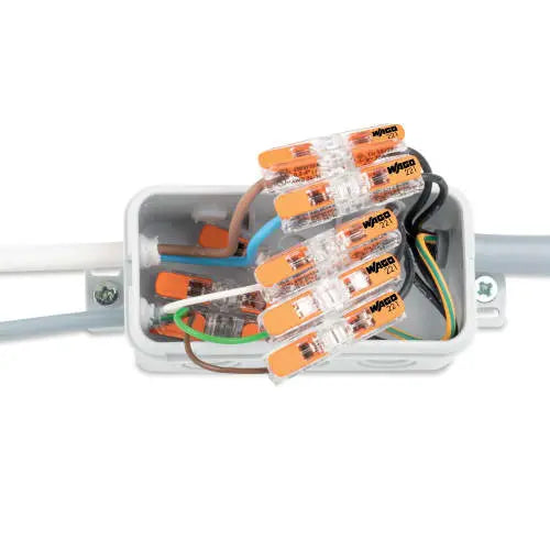 Inline Samlemuffe 0,2-4 mm² transparent, serie 221