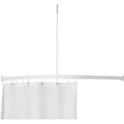 Profil5001 15x30mm badeforhængstang 90x90cm hvid m.loftstøtte mm
