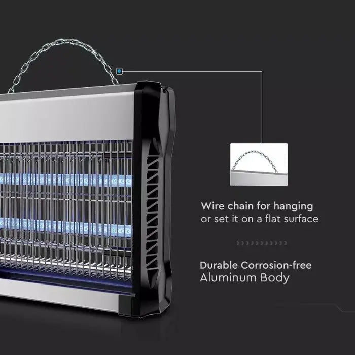 V-Tac insektlampe - 2x20W, indendørs, UV-lys, dækker 150m2
Effekt: 40W.
V-Tac insektfælde - 2x20W, indendørs, UV-lys, dækker 150m2