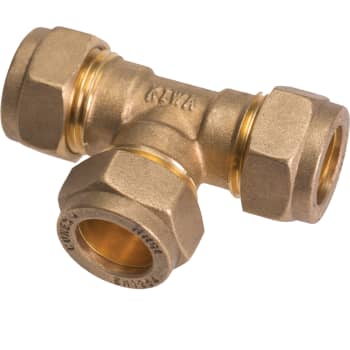 Conex 12mm kompression tee godkendt til pex og kobber