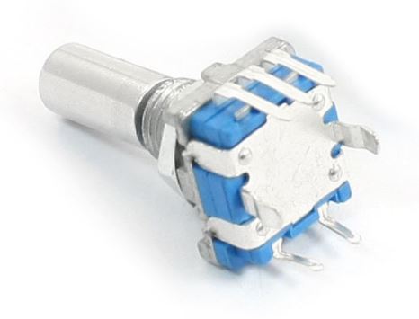 Rotary Encoder - 18 trin m. tryk, 6mm D-aksel