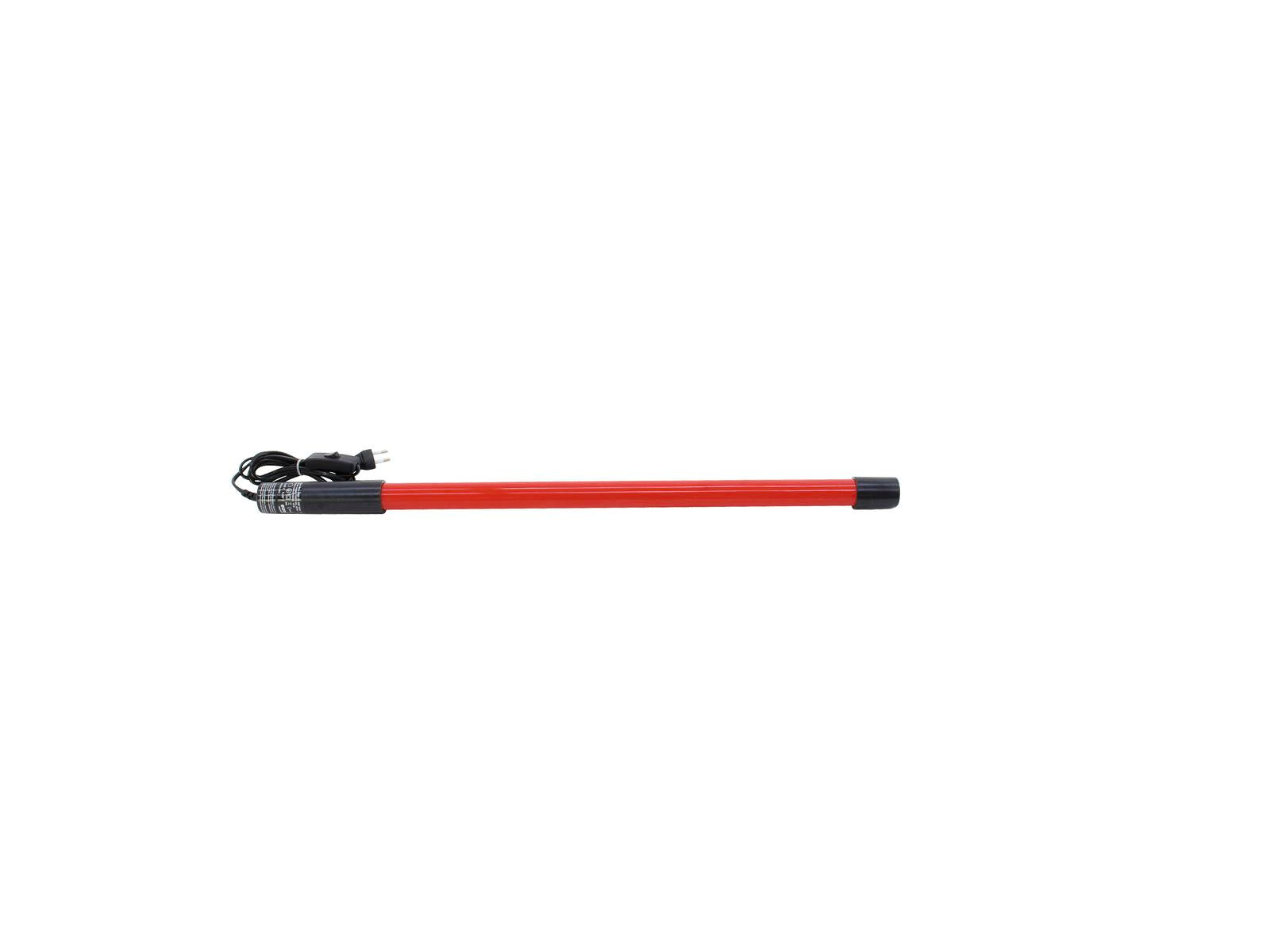Fluorcerende neonrør - 18W, 725 X Ø35mm RØD m. netstik