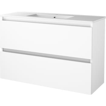 Sanibell Basicline kompakt grebsfri møbelsæt 101x39,5cm hvid glans