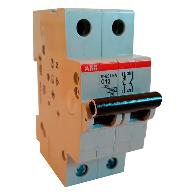 ABB Automatsikring 1P+N 13A C 6kA 2M
