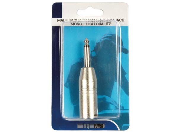 XLR adapter - XLR 3P han til 6,35mm mono JACK han (HQ)
