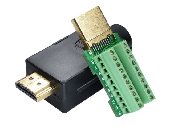 HDMI hanstik til kabelmontage - Med skrueterminaler