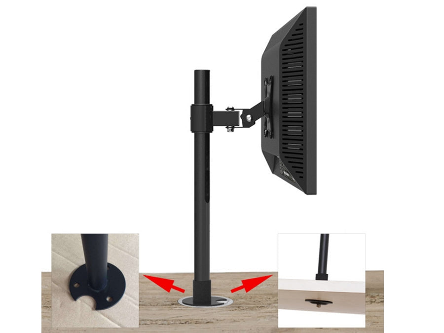 Monitor bordbeslag til hulmont. - Kort arm (10-27")