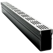 Star Drain 65 x 103 x 1000 mm PVC-rende med grå aluminiumsrist
