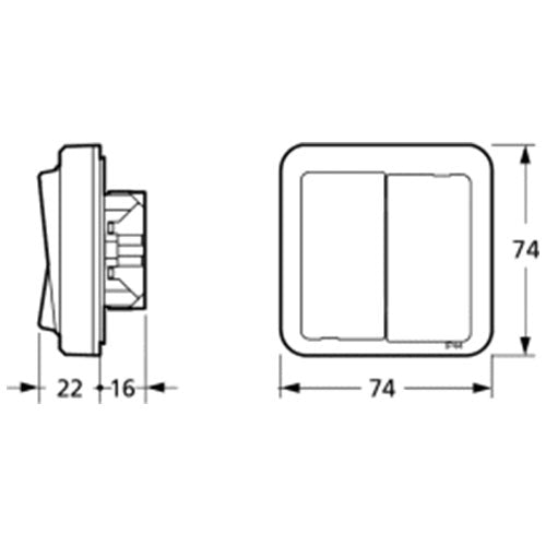 Opus 74 jalousiafbryder - lysegrå