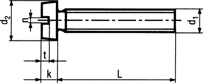 Ligekærv maskinskrue - M2x10mm (10 stk.)