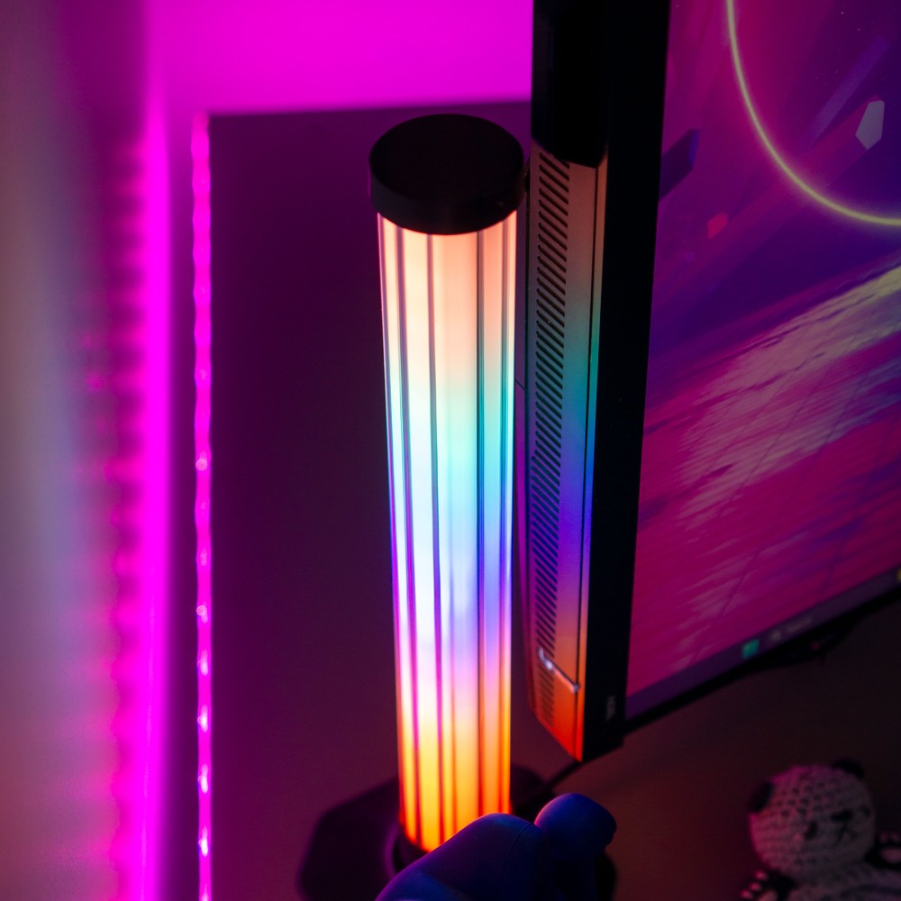 2 stk. 43cm RGBIC ambient light bar med Bluetooth og 5W effekt - USB-indgang 5V