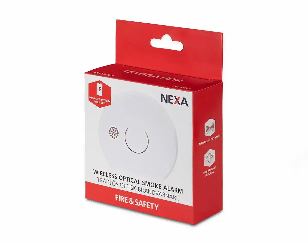 Røgalarm m/9V batt. trådløs PRO