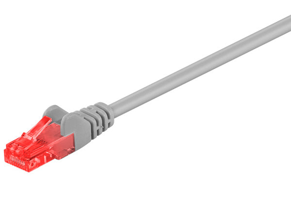 UTP netværkskabel - CAT6, 2xRJ45, Grå (2m)