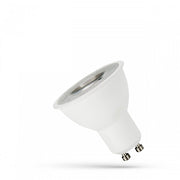 LED GU10 4W 230V 55° Varm Hvid med Linse Spectrum - Energibesparende lyskilde med god farvegengivelse og bred spredningsvinkel.