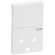 afdækning EDB stikkontakt med afbryder 2-pol m/J