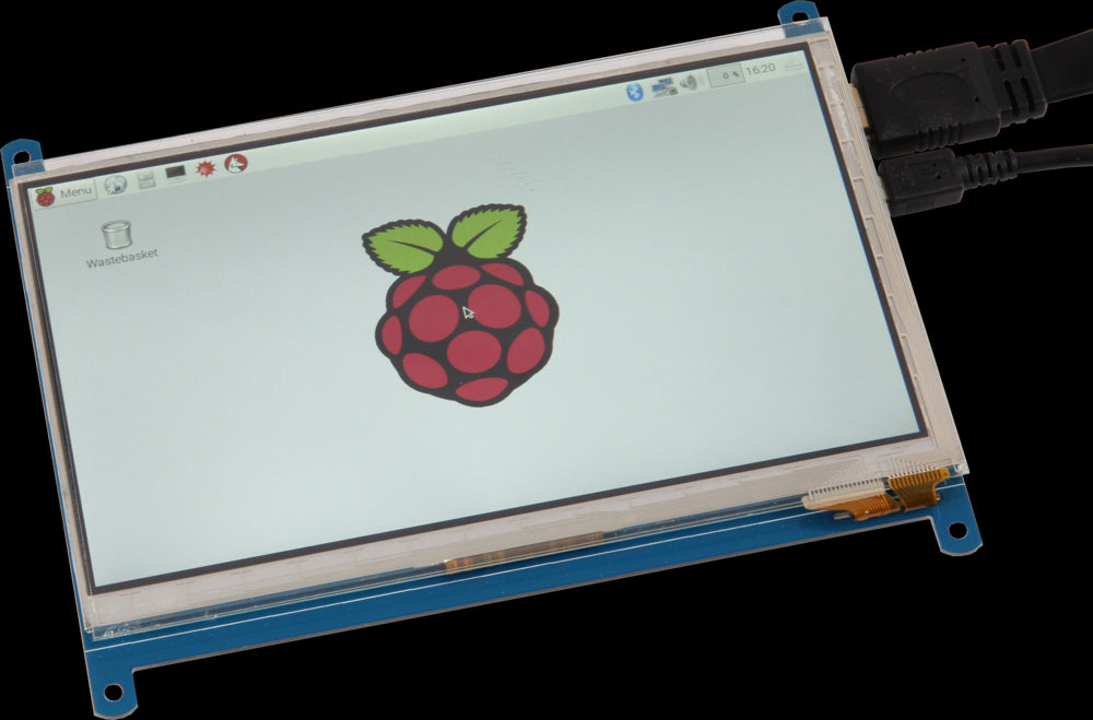 7" touch skærm til Raspberry PI (1024x600) HDMI