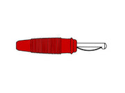 Prof. Bananstik, 4mm, 30A, Rød (loddetype)