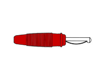 Prof. Bananstik, 4mm, 30A, Rød (loddetype)