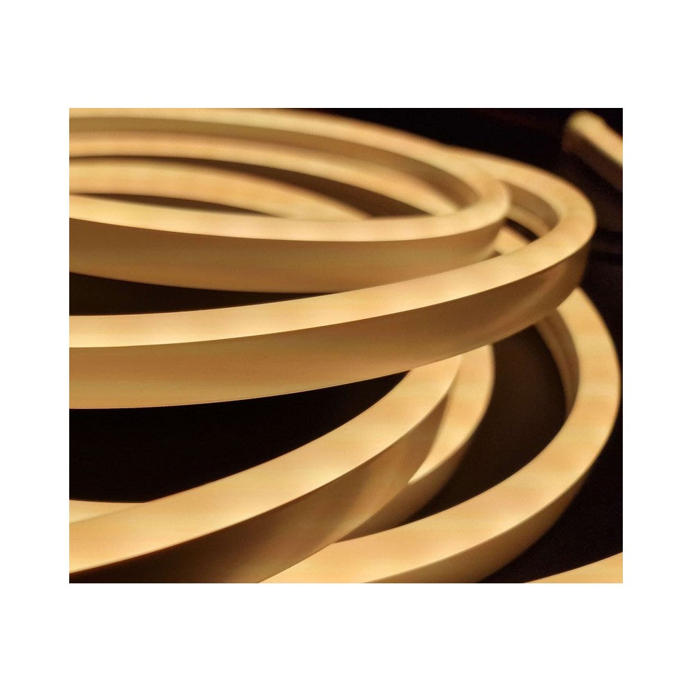 10m RGB+WW Neon fleksibel LED-stripe med 72 LED pr. meter, 24V, kan deles hver 10cm, 16W/m, IP65