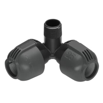 Gardena Pipeline hjørnetee 25 mm x 3/4" nippel