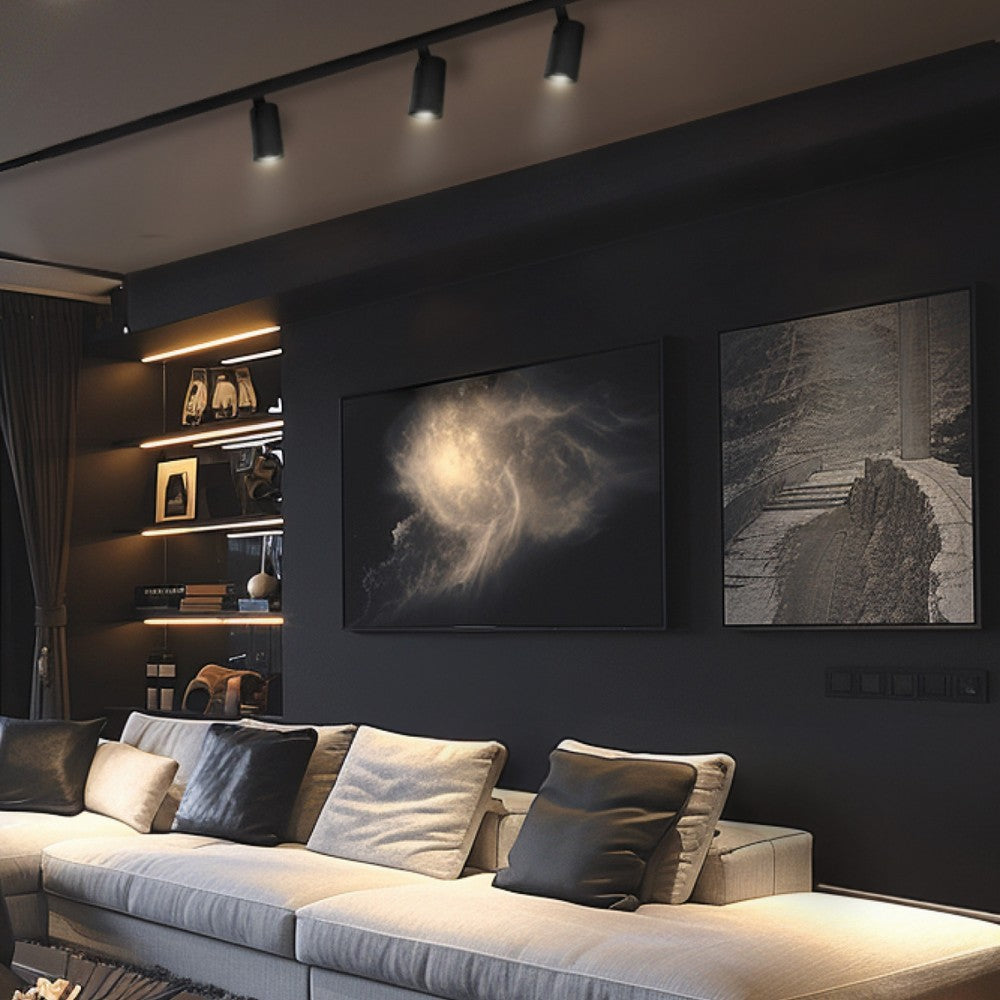 ANDROMEDA PRIME skinnespot 24W - Sort 3-faset skinne CCT, 230V, 25°, Spectrum, DI.76x177x228mm, IP20