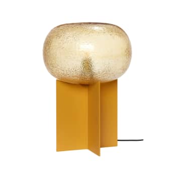 Hübsch podium bordlampe ravfarve