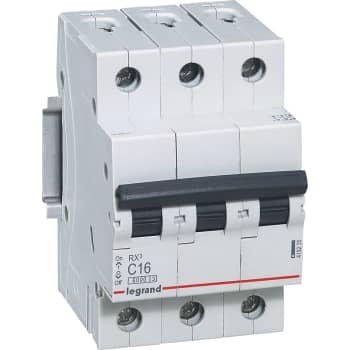 RX3 MCB automatsikring C16 3pol 3M 6000A