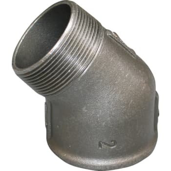 1.1/4" Sort vinkel 45° muffe/nippel