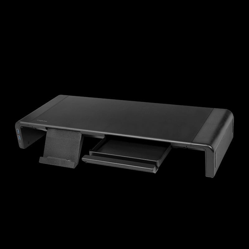 Monitorstand m. USB hub - 420-520mm, foldbar, USB 3.0+USB-C